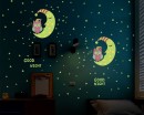  Luminous Owl on Moon with Star Sticker For Children Room